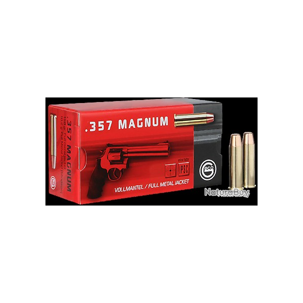 1000 Cartouches Geco calibre. 357 magnum 158 grains FMJ