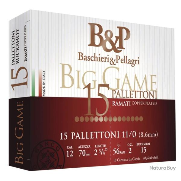 CAL 12/70 - BIG GAME 15 PALLETTONI COPPER PLATED - BASCHIERI & PELLAGRI
