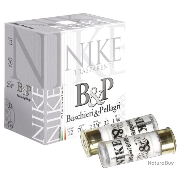 PACK 100 CART. B P NIKE TRANSPARENTE CAL. 12 70 MM 32 G BJ