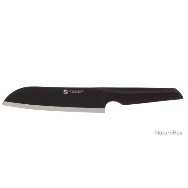 PRADEL LA CUISINE D'ALBERT DE THIERS GAMME ONYX COUTEAU SANTOKU LAME 17.5 CM ANTI ADHERENTE