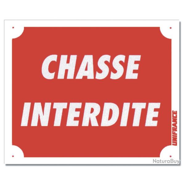 PANNEAU CHASSE INTERDITE ROUGE AKYLUX 30CM X 25CM