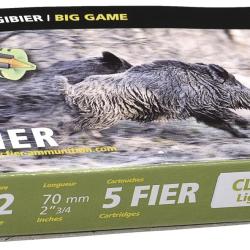 Boite 5 Balles Fier 24 Classic Light CAL. 12 / 70mm 24,5 G Feutre