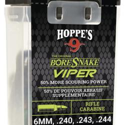 CORDON DE NETTOYAGE CARABINE HOPPES BORESNAKE VIPER DEN MARRON/ROSE CAL. 6MM / .243 / .244 / .240 WB