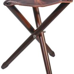 TR&Eacute;PIED HAUTEUR 65CM ASSISE CUIR 38CM PIEDS BOIS
