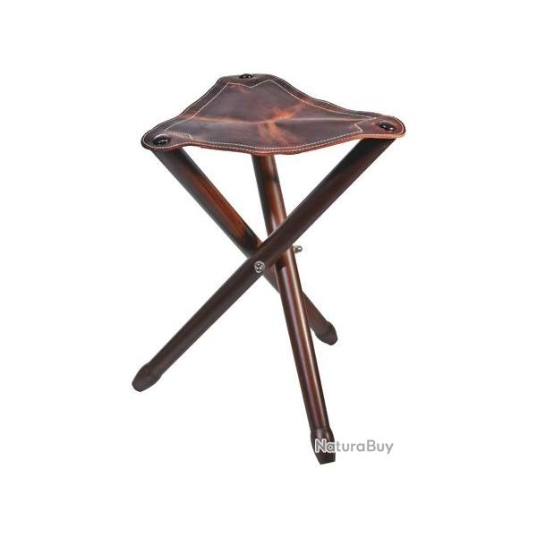 TR�PIED HAUTEUR 65CM ASSISE CUIR 38CM PIEDS BOIS