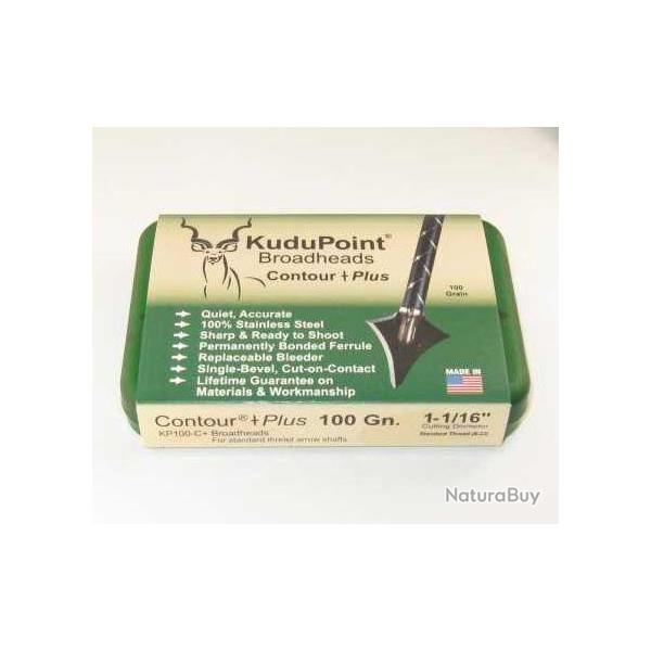 KUDU- POINTES CONTOUR PLUS 100 GRAINS / PACK DE 3