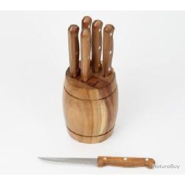 PRADEL EXCELLENCE THIERS RUSTIKA BLOC DE 6 COUTEAUX STEAK