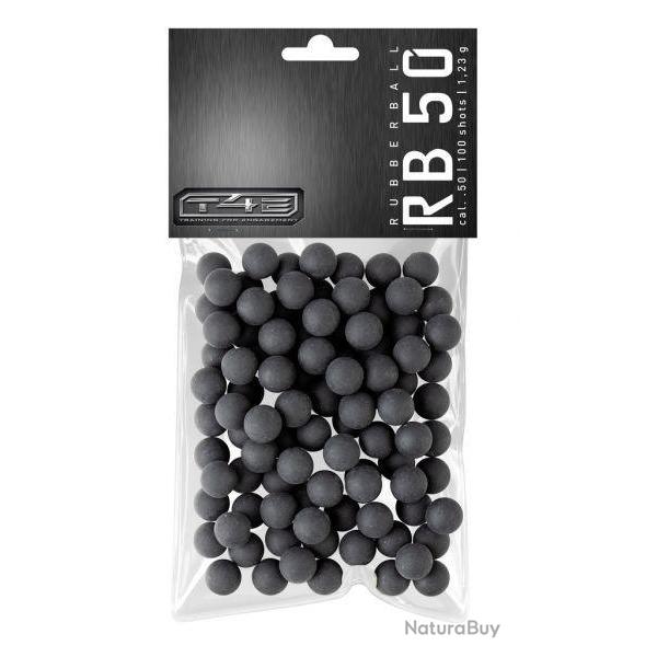 BILLES CAOUTCHOUC T4E RB50 CAL. .50 SACHET DE 100