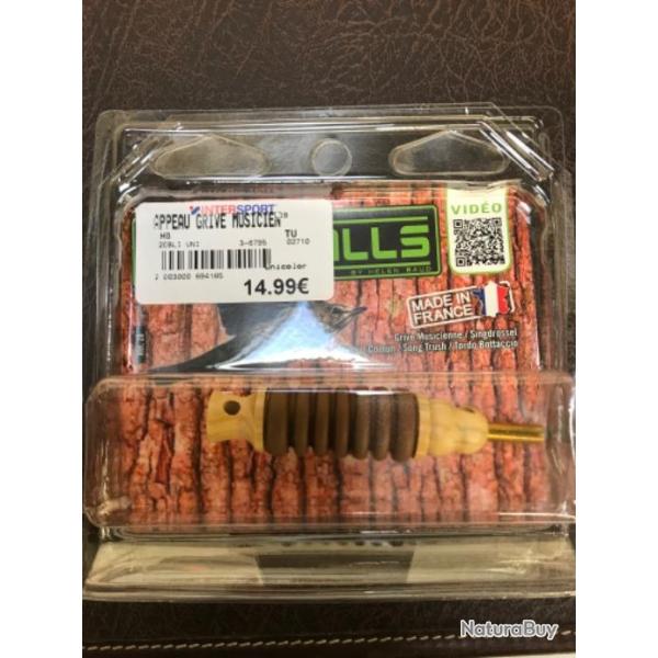 Appeau Grive musienne � soufflet