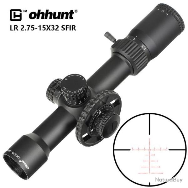 OHHUNT Lunette de Chasse LR 2.75-15X32 SFIR - LIVRAISON GRATUITE !!