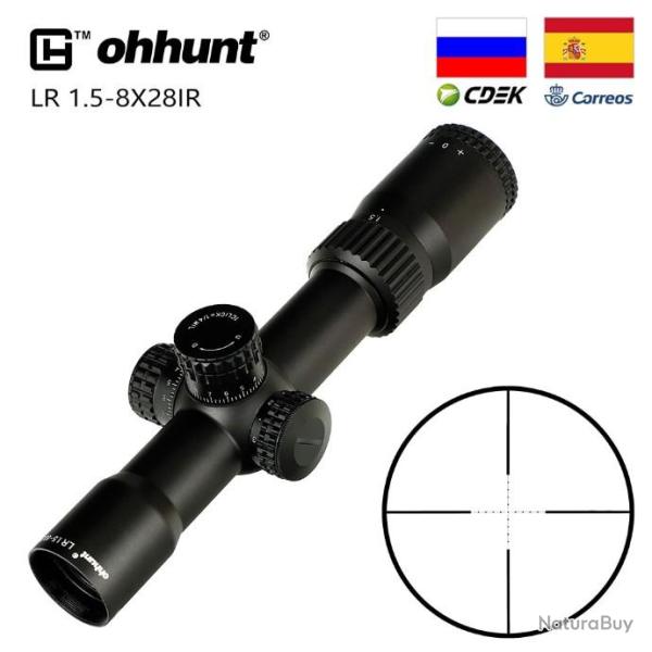 OHHUNT Lunette de Chasse LR 1.5-8X28 IR - LIVRAISON GRATUITE !!