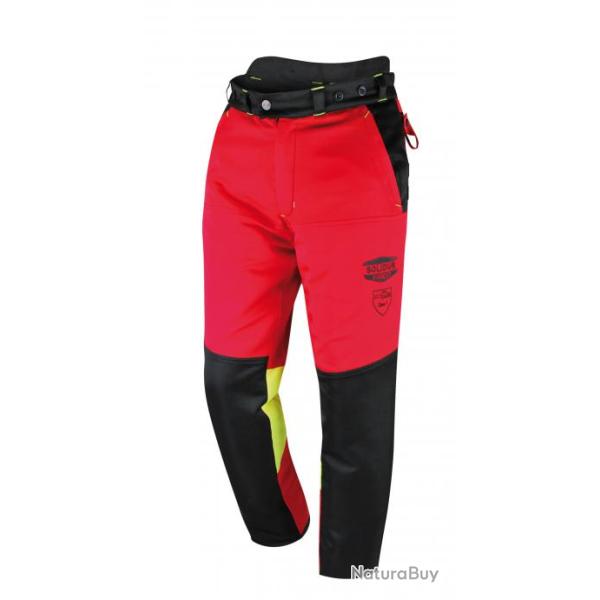 Pantalon de bucheron SOLIDUR FELIN S Rouge Normale