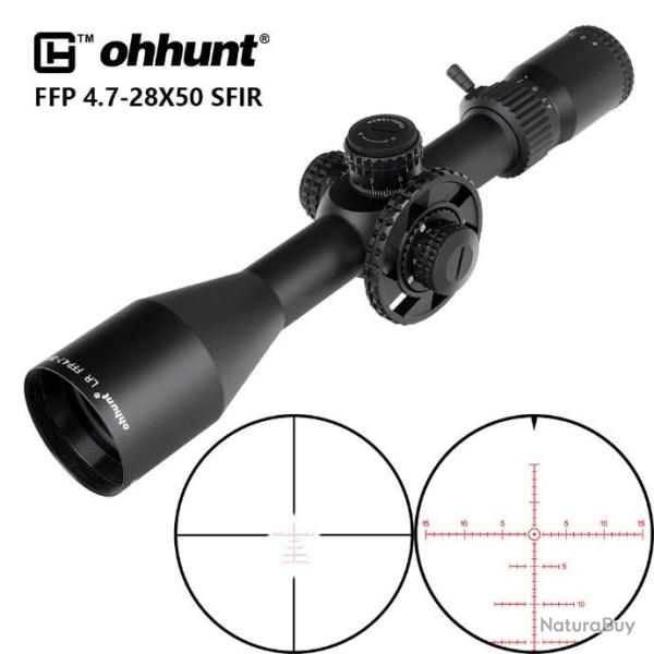 OHHUNT Lunette de chasse LR FFP 4.7-28X50 SFIR - LIVRAISON GRATUITE !!