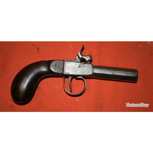 Pistolet  de voyage  percussion  XIXeme n3(Livr par Happy post 11)