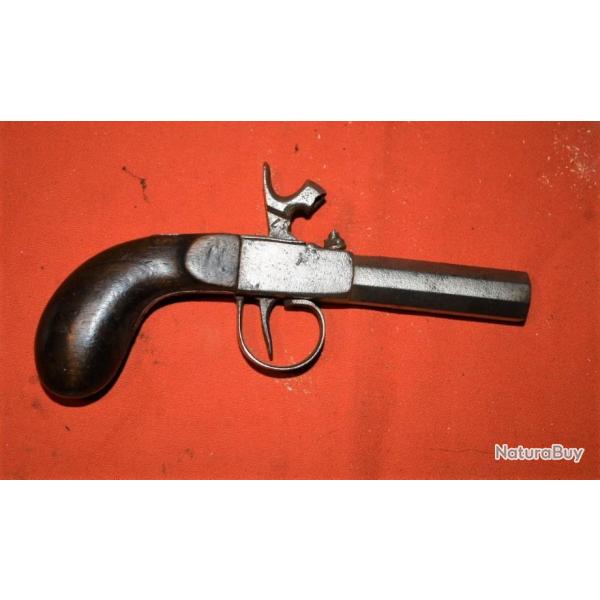 Pistolet  de voyage � percussion pr� 19�  XIXeme    n�3