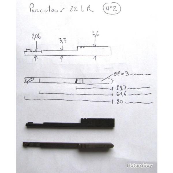 percuteur pour  22lr  identifier (mod PER2)