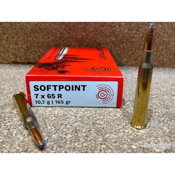 1 BOITE DE 20 CARTOUCHES GECO 7X65R TM DEMI-BLINDEE 10.7G