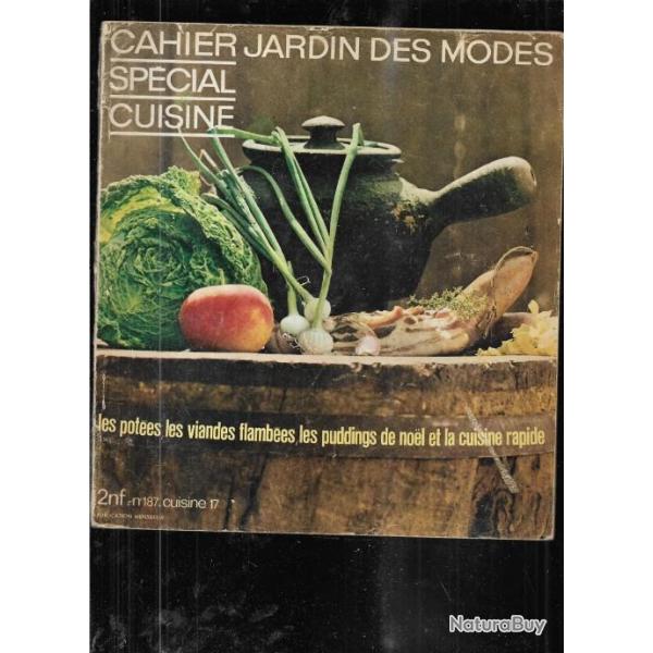 cahier cuisine , jardin des modes , lot de 4 num�ros , dindes , langoustes, f�tes et autres de fanny