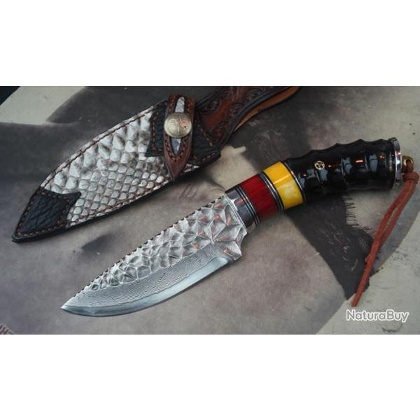 Lame Damas - Mod�le Dragon - Forg� � la main - haute duret� VG10 (3)