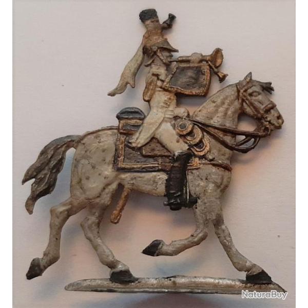 Soldats Premier Empire  plat d'�tain XIX �me.