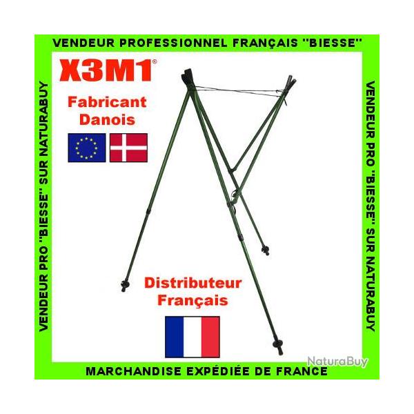 NOUVEAU : Canne de Pirsch Approche Affut TRIPODE AVEC BRAS ARRI�RE r�glable X3M1 Neuve avec housse