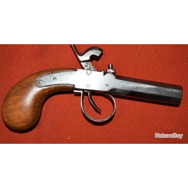 Pistolet  de voyage  � percussion fin  XIXeme ou d�but XX�me n�6  (model rare )