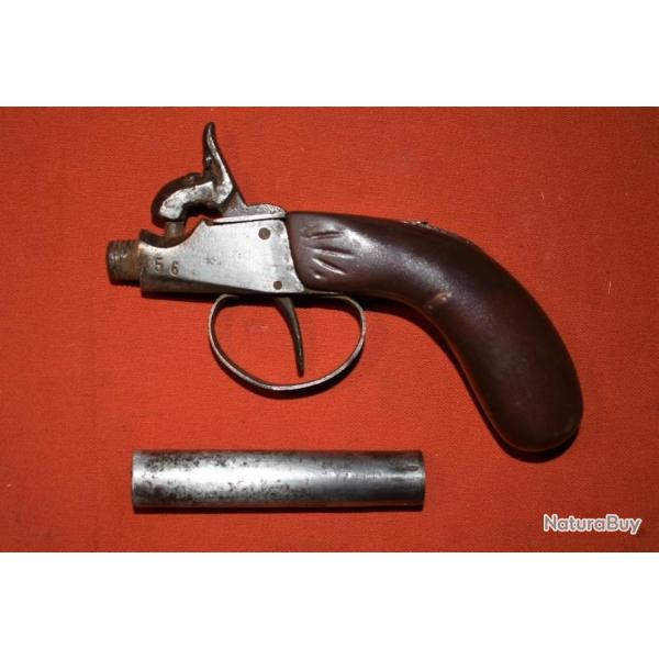 Pistolet  de voyage canon � visser   XIX�me n�7  (model rare )( Livr� par Happy post 11�)