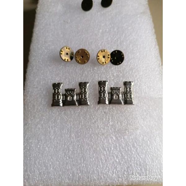 Lot de Collars officier armee us ENGINEER ORIGINAL1