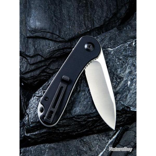 Couteau CIVIVI C907A Elementum Black Lame Acier D2 Manche G-10 Linerlock Clip CIVC907A