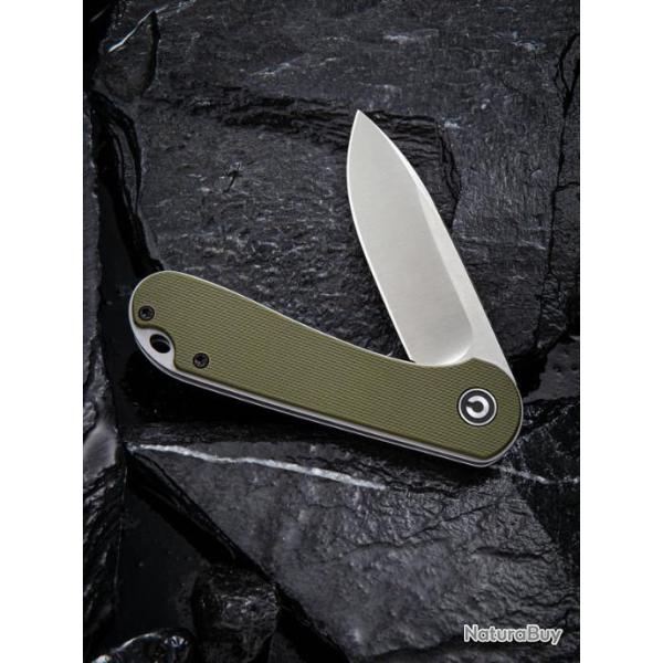 Couteau CIVIVI Elementum Green Lame Acier D2 Manche G-10 Linerlock Clip CIVC907E