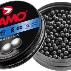 Plombs GAMO Sph&eacute;riques 4,5mm - 2 x 500