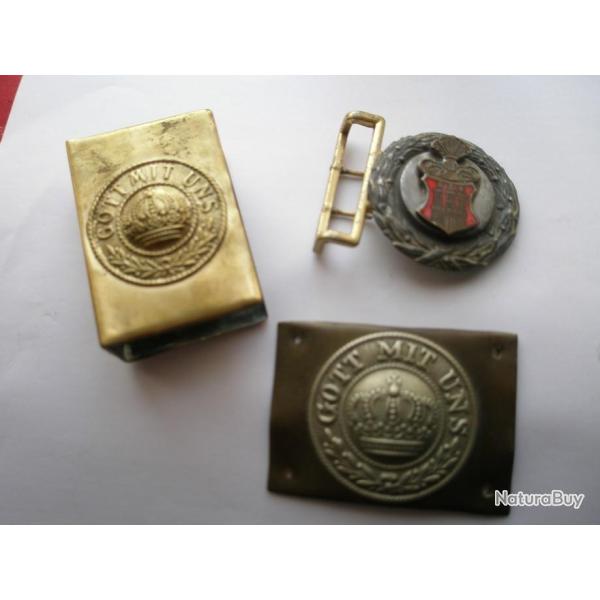 BOUCLES CEINTURON/PLAQUE/ PRUSSIEN WW 1