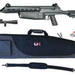 CARABINE &Agrave; FL&Egrave;CHETTES CO2 UX AIRJAVELIN CAL. SYNTH. NOIR CAPSULE CO2 88 GR