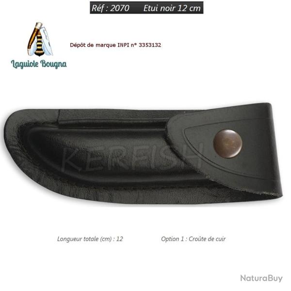 Etuis Couteaux cro�te cuir 2070 12 cm Laguiole BOUGNA