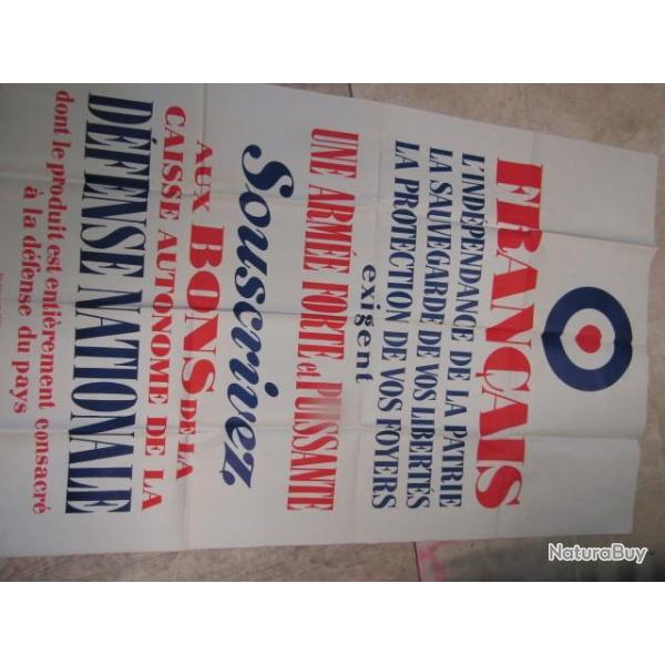 affiche bon de la d�fense nationale seconde guerre ww2cocarde aviation  Fran�ais