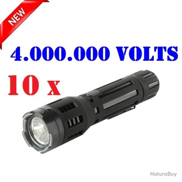 10 x SHOCKER ELECTRIQUE TORCHE MODELE 2018 PUISANNCE AVEC 4000 KV ET CLIP POUR LE CEINTURE