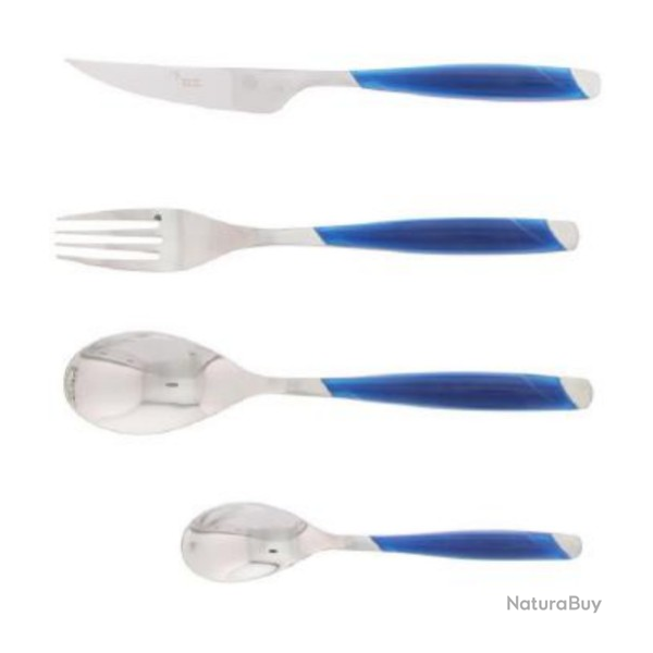 ENSEMBLE MENAGERE  PRADEL EXCELLENCE 24 PIECES GAMME  PRESTIGE BLEU 1