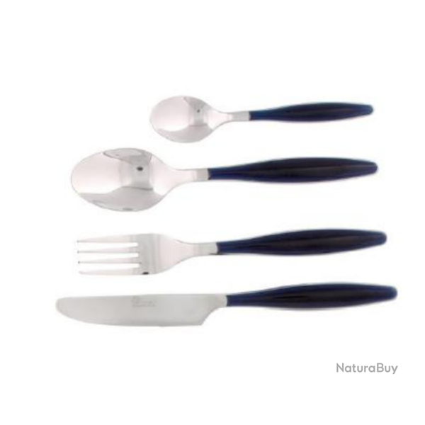 ENSEMBLE MENAGERE  PRADEL EXCELLENCE 24 PIECES GAMME EPICE INDIGO