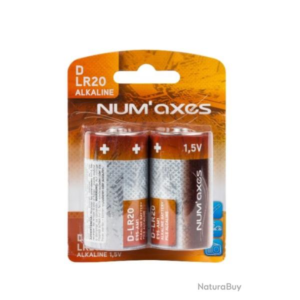 Blister de 2 piles de LR20 alcalines 1,5 V