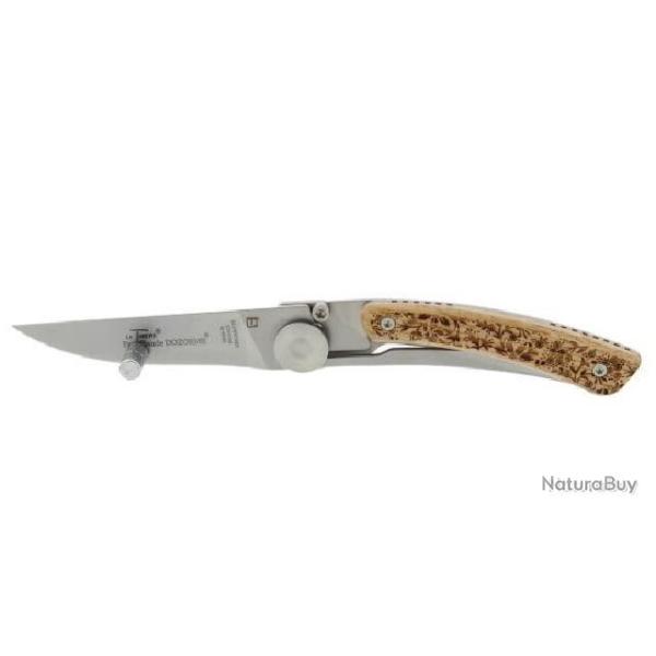4967.F Couteau "Le Thiers� Nature" de Claude Dozorme liner lock foug�re