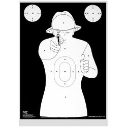 200 CIBLES CARTON RSN2 SILHOUETTE BLANCHE