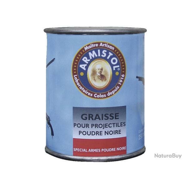 GRAISSE ARMISTOL PROJECTILES POUDRE NOIRE POT 250ML