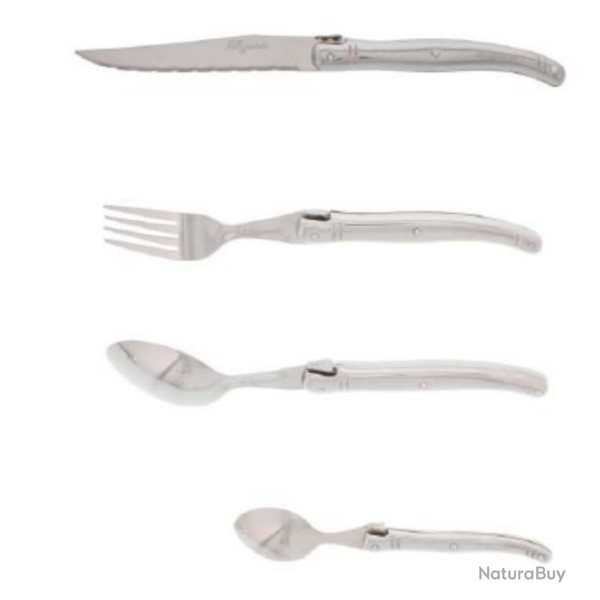 ENSEMBLE MENAGERE PRADEL EXCELLENCE 24 PIECES MODEL LAGUIOLE INOX