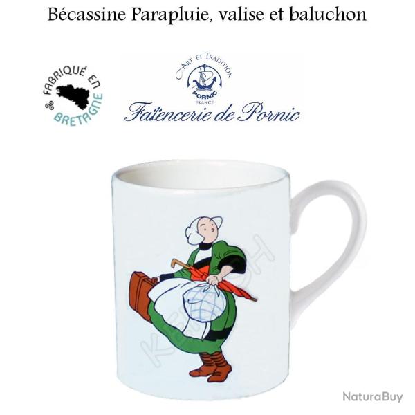 Mug B�cassine Parapluie, valise et baluchon