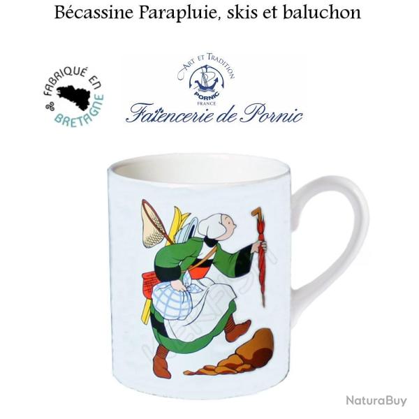 Mug B�cassine Parapluie, skis et baluchon