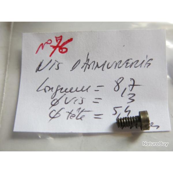 VENDU PAR CUIRASSIER11 N� 76 VIS D'ARMURERIE