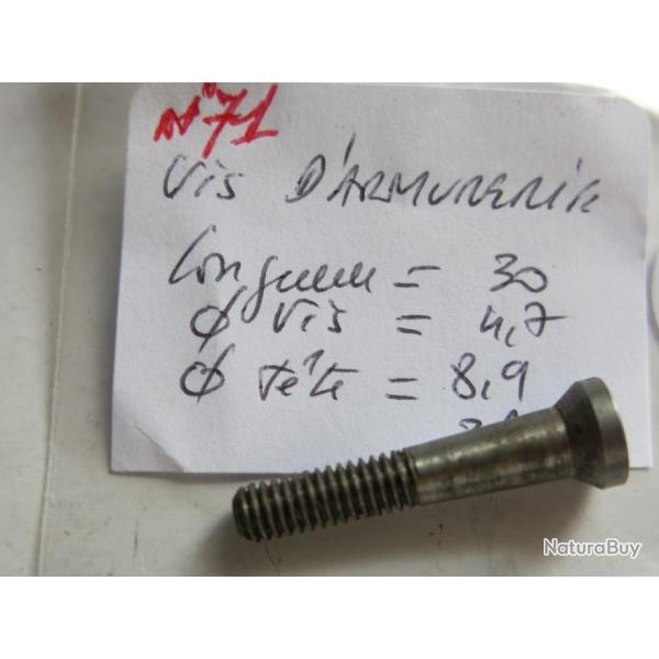 VENDU PAR CUIRASSIER11 N� 71 VIS D'ARMURERIE