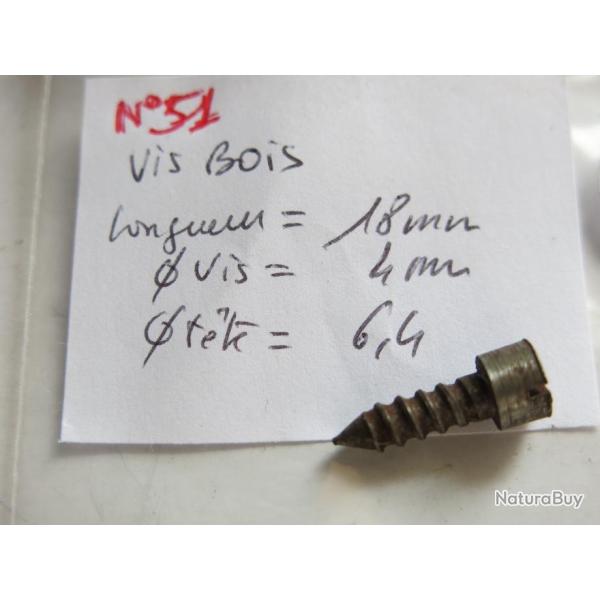 VENDU PAR CUIRASSIER11 N� 51 VIS D'ARMURERIE ( BOIS)