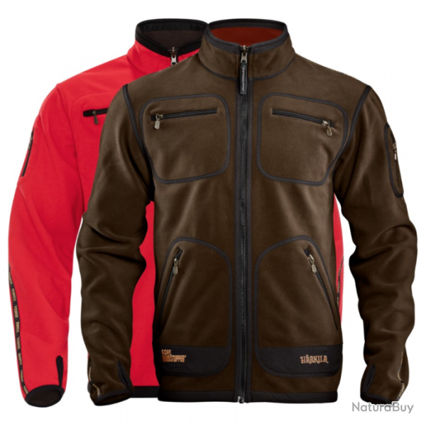 VESTE HARKILA REVERSIBLE KAMKO FLEECE ROUGE MARRON