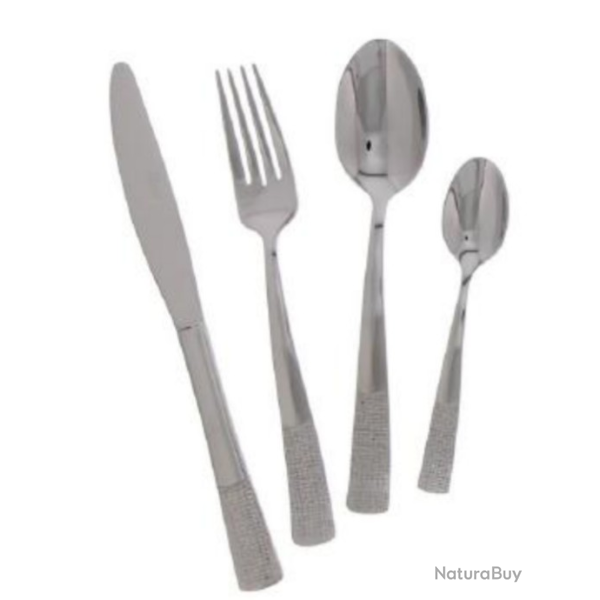 ENSEMBLE MENAGERE PRADEL EXCELLENCE 24 PIECES MODEL QUADRO INOX